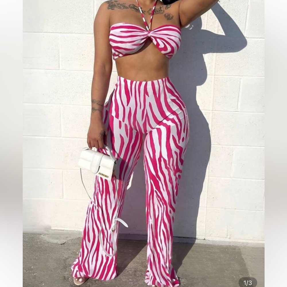 Pink Zebra Print Women's 2 piece set